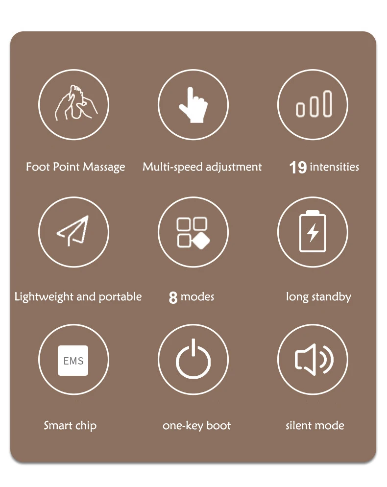 Physiotherapy Foldable Pain Relieving Electric Feet Massage Mat Muscle