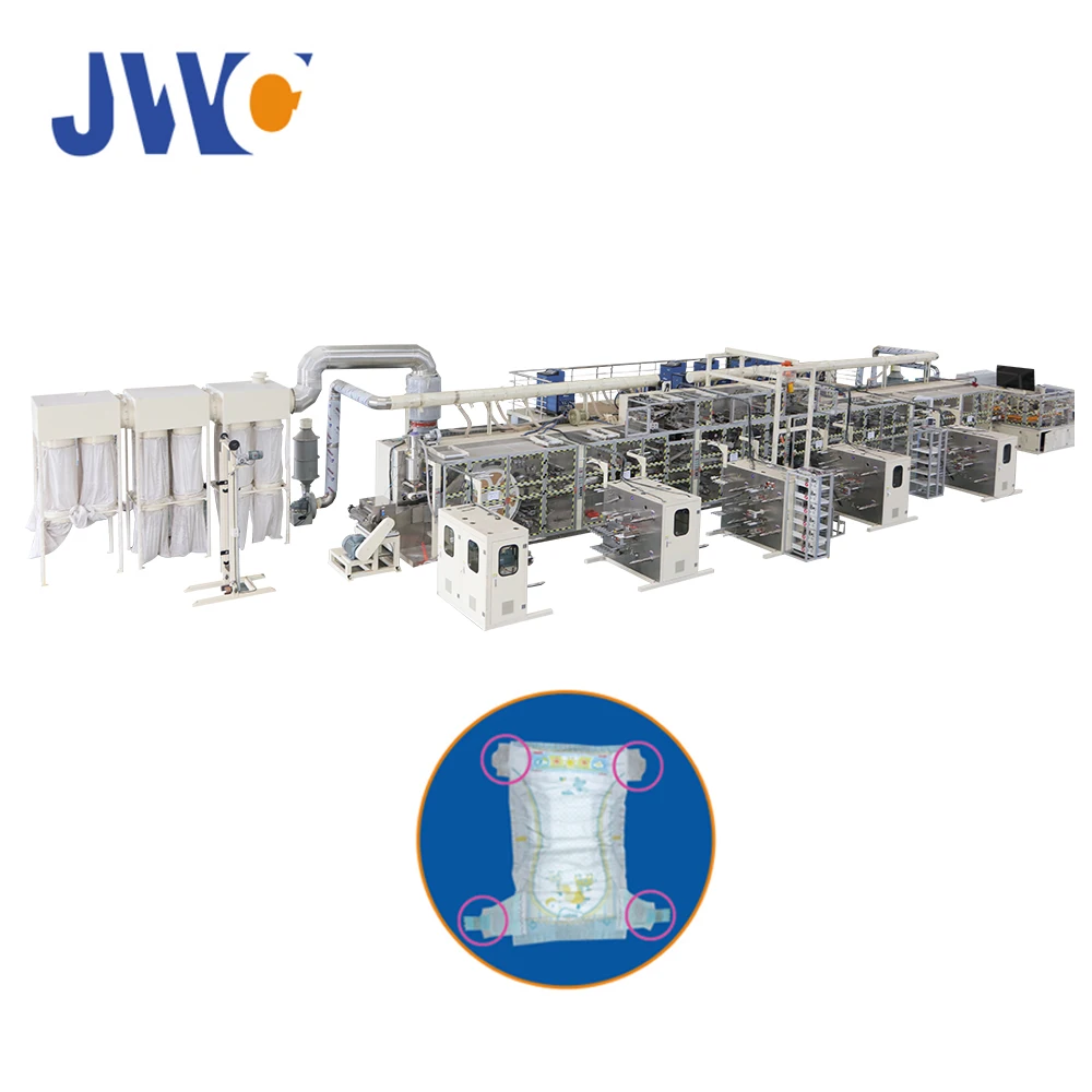 Dipper Machine Baby Diaper Machine Full Servo T Shape Baby Diaper Making Machine
