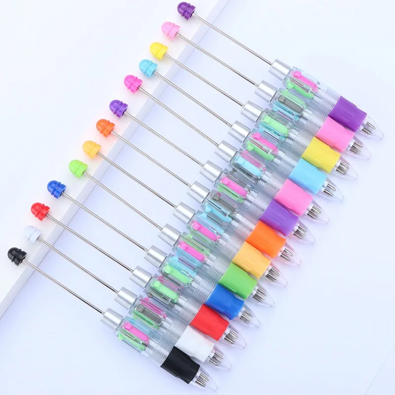 New Design Multicolor Beaded Pens 4 In 1 Multi Color Diy Ballpoint Pen ...