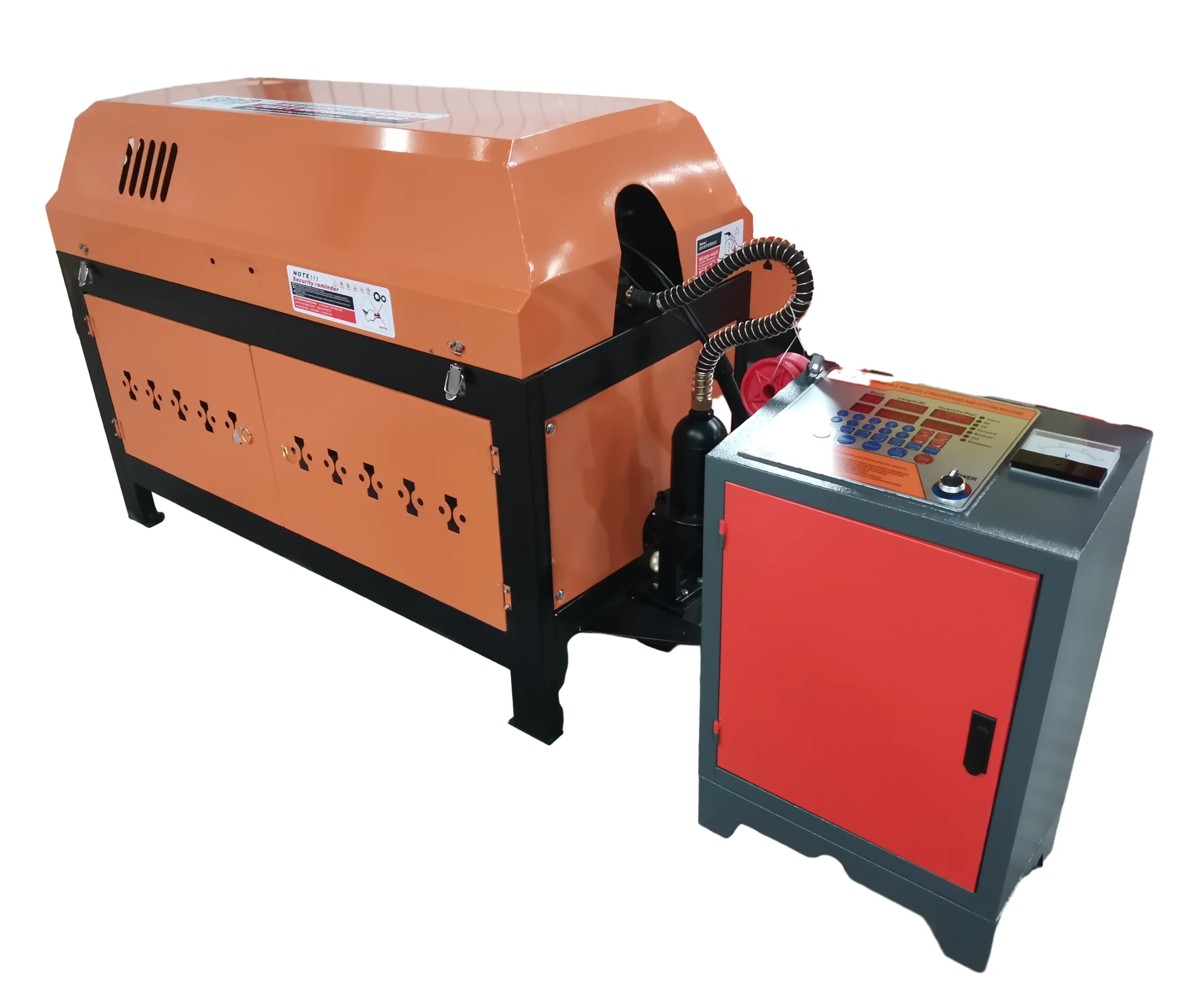 High Speed Automatic Cnc Screw Iron Reinforcement Coil Steel Wire Cutting Rod Steel Metal Bar Straightening Making Machine