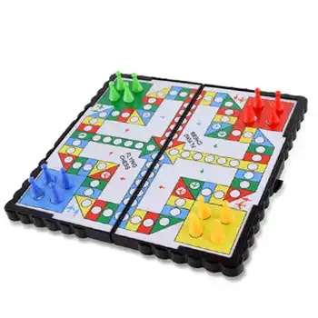 Foldable Flying Chess Crawling Mat para crianças, jogo de tabuleiro  portátil, tapete de acampamento, jogos de família, brinquedos para viagens