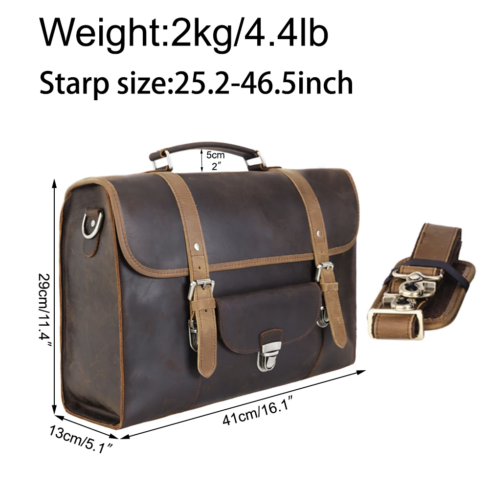 Tiding Custom Men Business Genuine Cow Leather Laptop Bag Briefcase Convertible Backpack