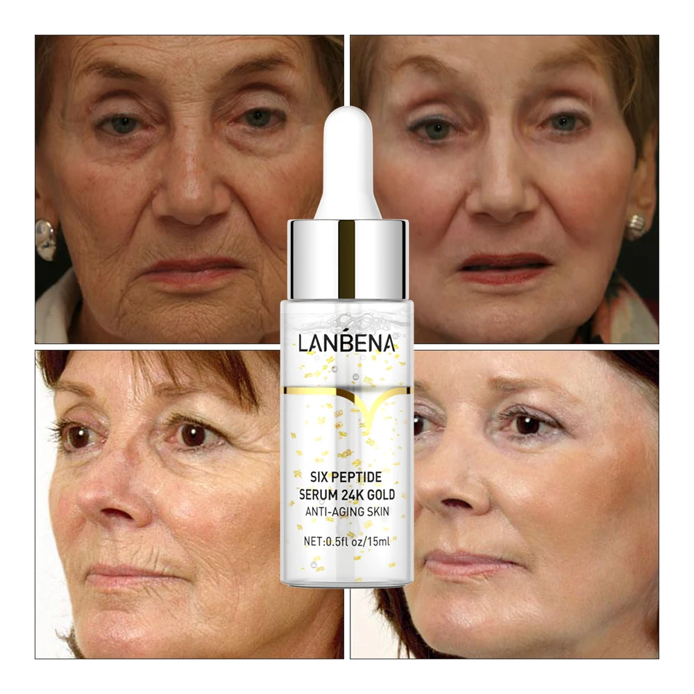 Lanbena 24k Gold Anti-aging Peptide Face Serum & Moisturizer