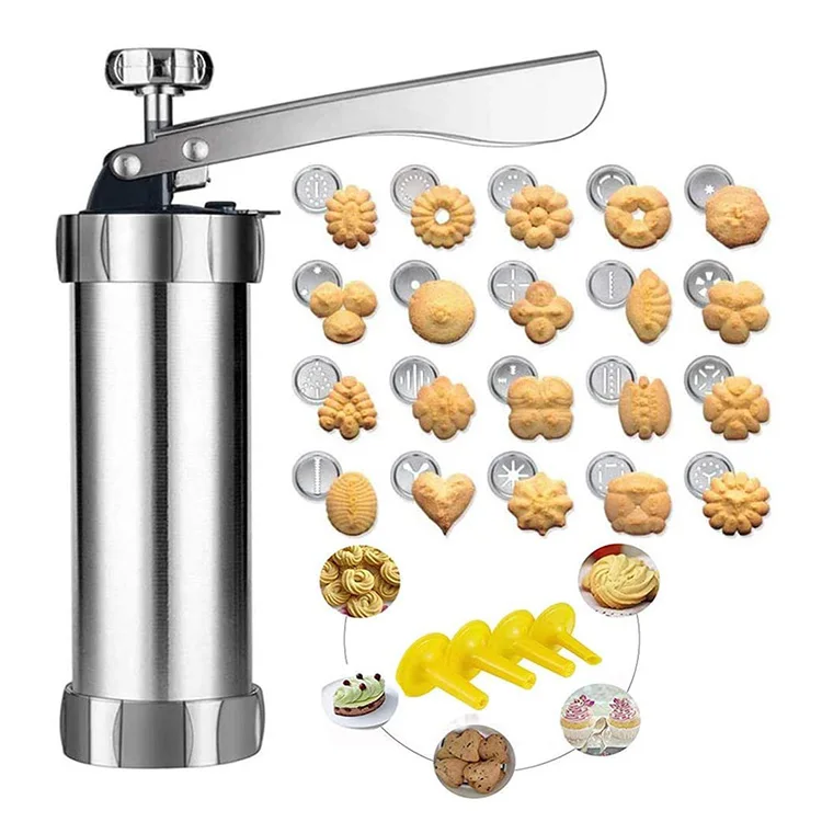 Jytue Cookie Press Maker Stainless Steel Cookie Press Kits Biscuit ...