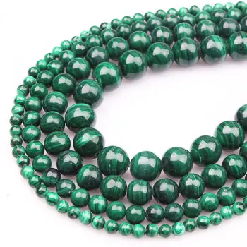 High Quality Natural Malachite Beads Loose Gemstone Multicolor Malachite Round Charm Beads for Latest Design Bracelet Jewelry