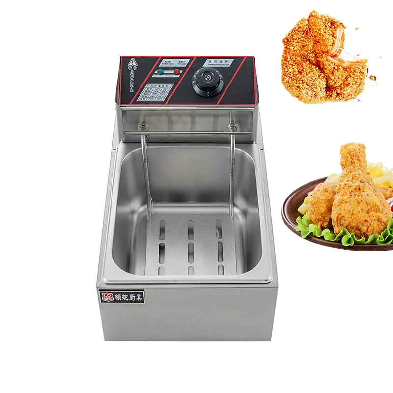 LD-EH81 Профессиональный столешница 6L фритюрница Коммерческая электрическая фритюрница с двумя решетками с корзиной контроля температуры