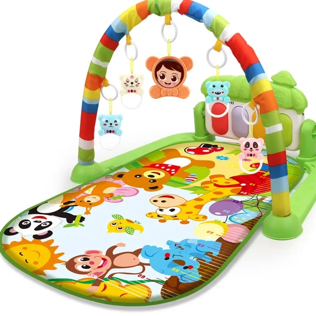 Baby Tummy Time Alfombra de xogo musical Música Alfombra de xogo para bebés Alfombra de xogo para ximnasio e infantil Piano divertido para nenos e nenas