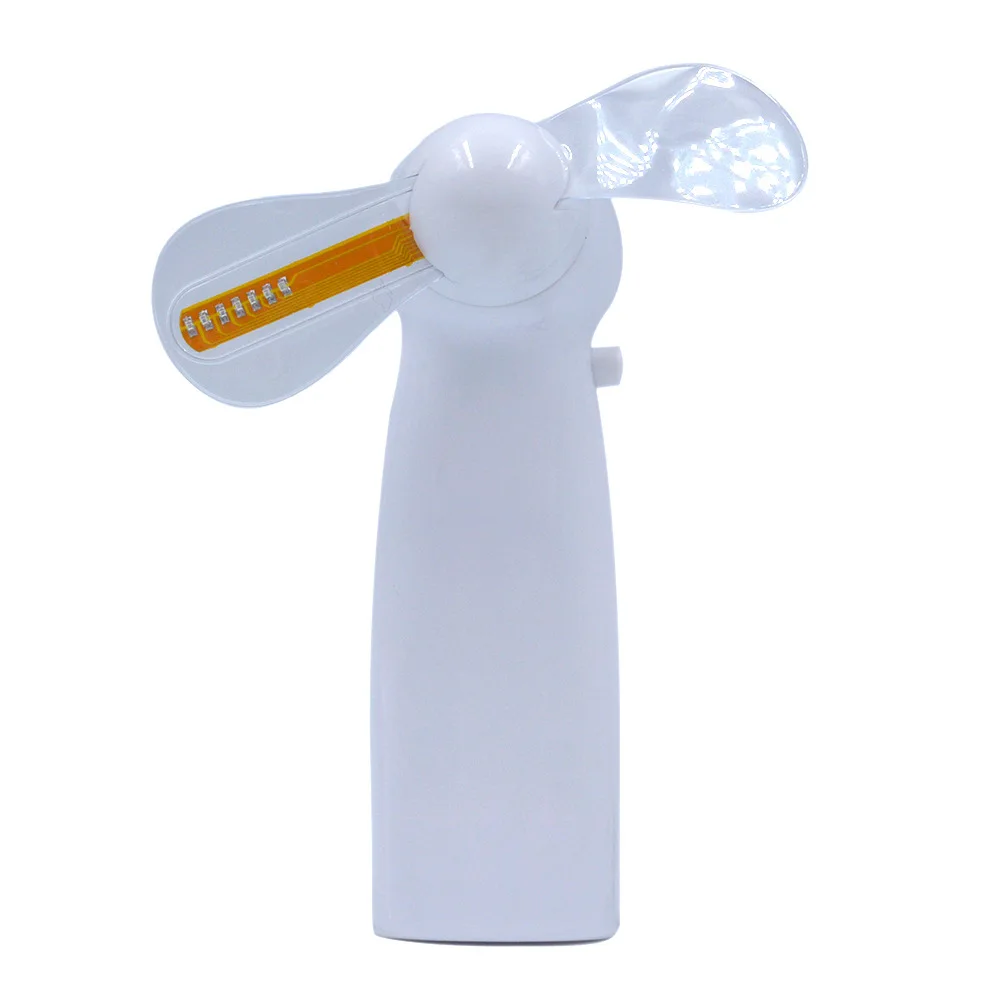 Led Custom Message Mini Handheld Fan Electric Led Light up Fan Programmable Led Flashing Message Mini Fan