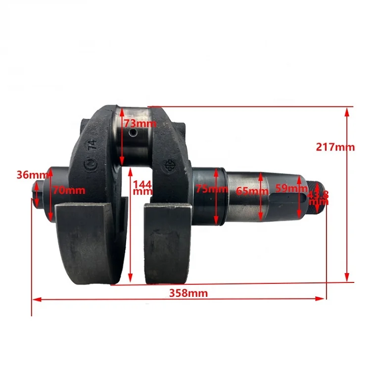 Agriculture Machine Single Cylinder Diesel Engine Parts Crankshaft for Model R180 S195 R175A
