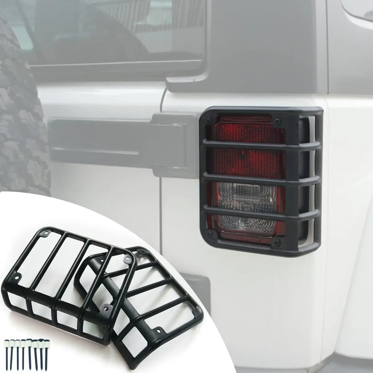 Stainless Steel Led Tail Rear Light Grill Covers Accessories For Jeep  Wrangler Jk - Buy For Jeep Wrangler Jk,Jk Tail Light Cover,For Jeep  Accessories Product on 