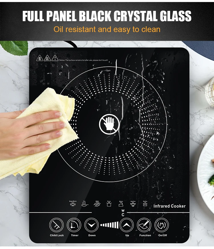 Ultra Slim Infrared Cooker Kitchen Radiation Cooker Ceramic Hobs Stove