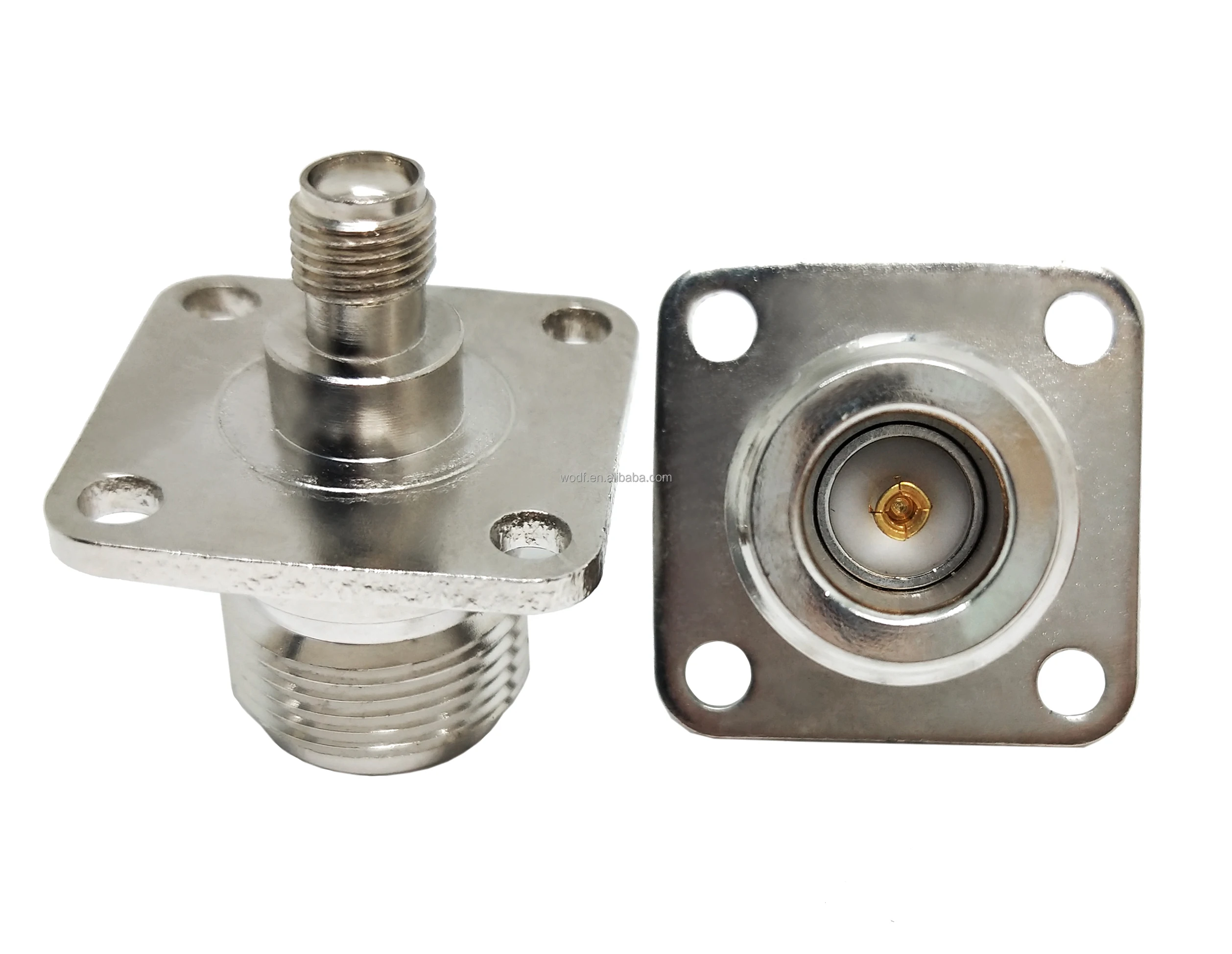 Panel Mount N Type Female To Sma Female Adapter 4 Holes Flange Square ...