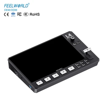 FEELWORLD L4 4x 2.0 1xSDI Video Mixer, 10.1" Touch Screen Control, Webcam Function, Custom Design Accepted