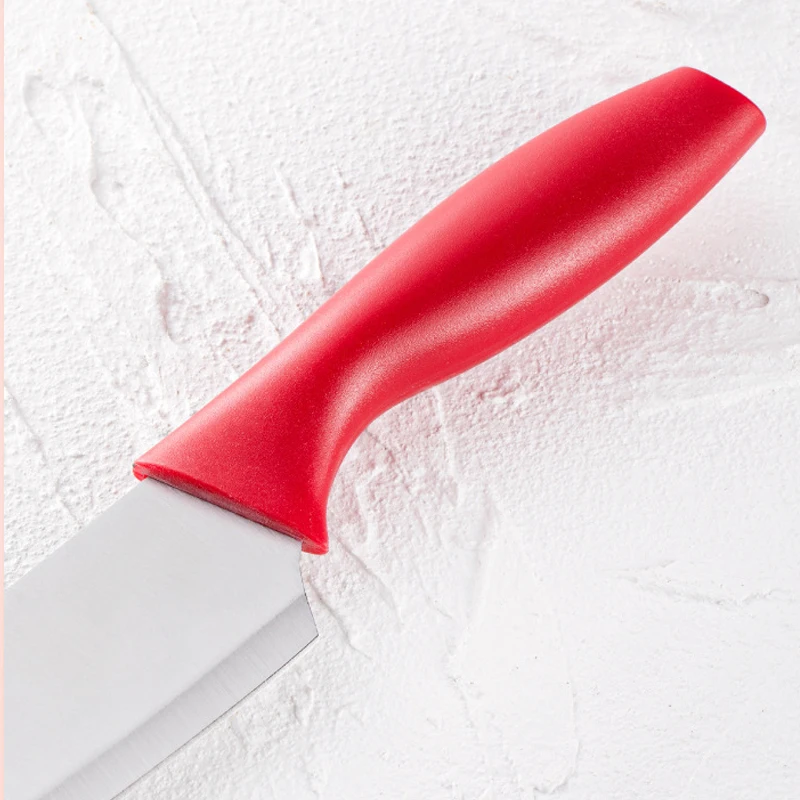 Razor Sharp High Carbon Stainless Steel Knives with Ergonomic Plastic Handles Kitchen Chef Knife Set & Steak Knives Set