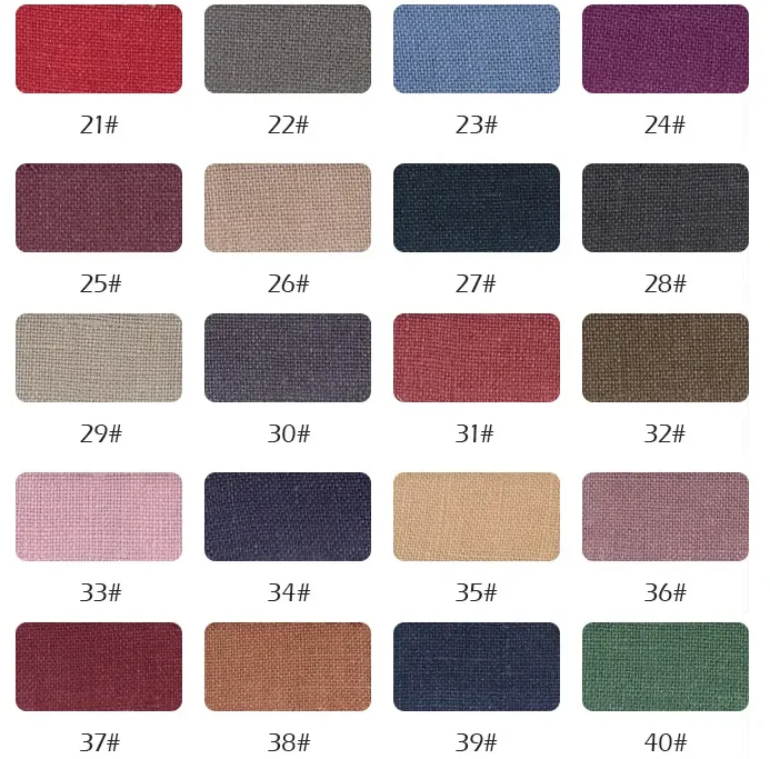 Low MOQ Cheap Free Sample in Plain 150gsm Soft White 100 Linen Cotton Blend Fabric for Garment