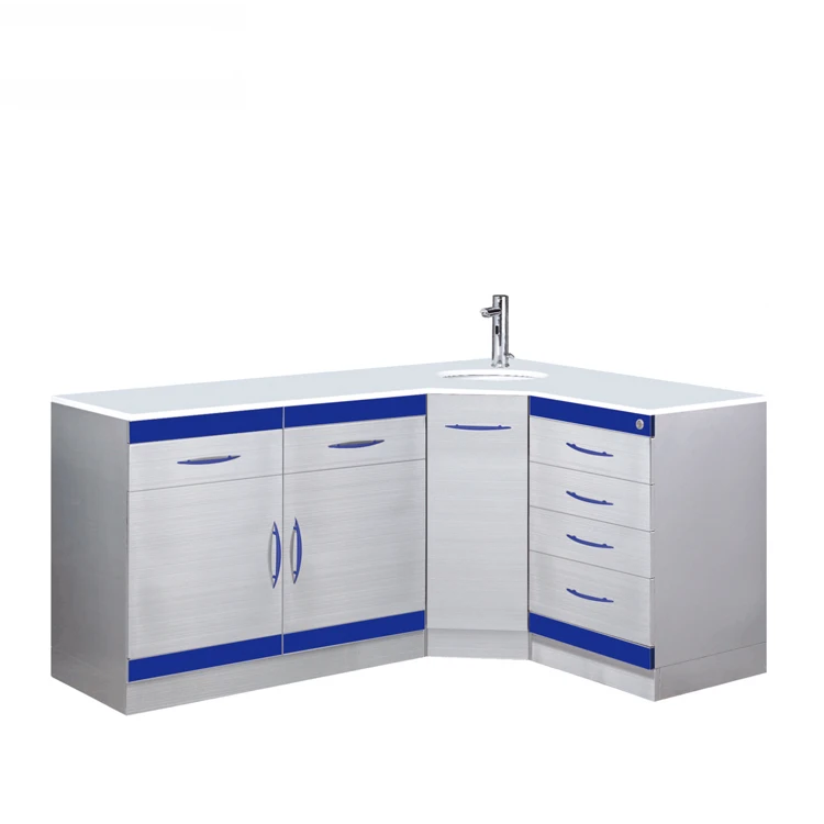 Furniture dental Customized medical furniture dental corner cabinet with soft-close doors and drawers