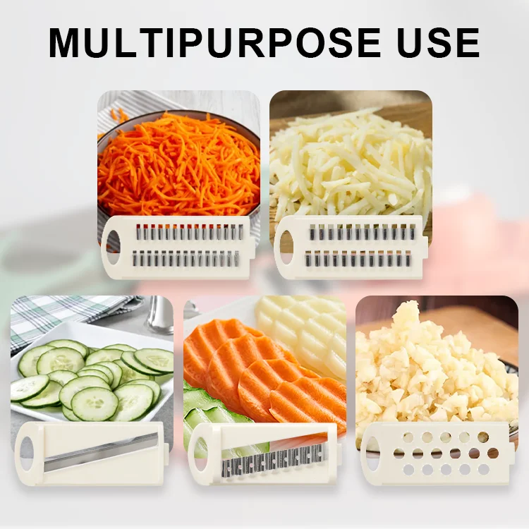 New Multi-functional Kitchen Gadgets Tool Salad Prep Tool Food Grater Handheld Adjustable Mandoline Slicer Vegetable Chopper