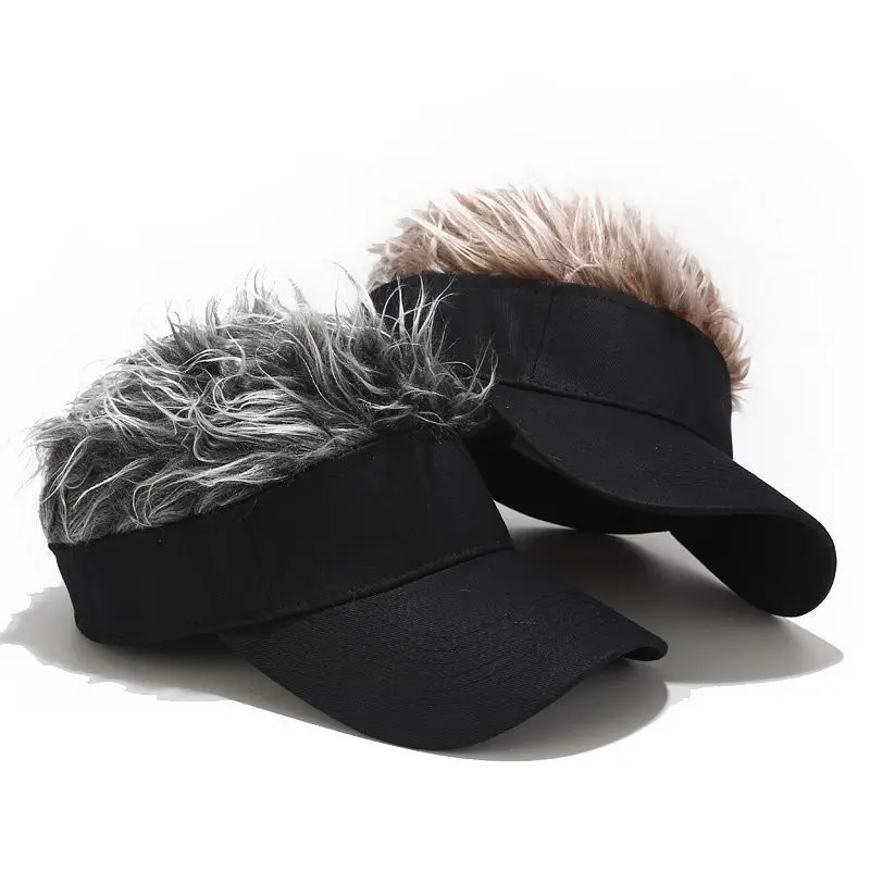 Wig Design Hat Men Women Toupee Funny Hair Baseball Sun Visor Hats Cool -  Buy Wig Hats,Hair Baseball,Sun Visor Hats Product on 