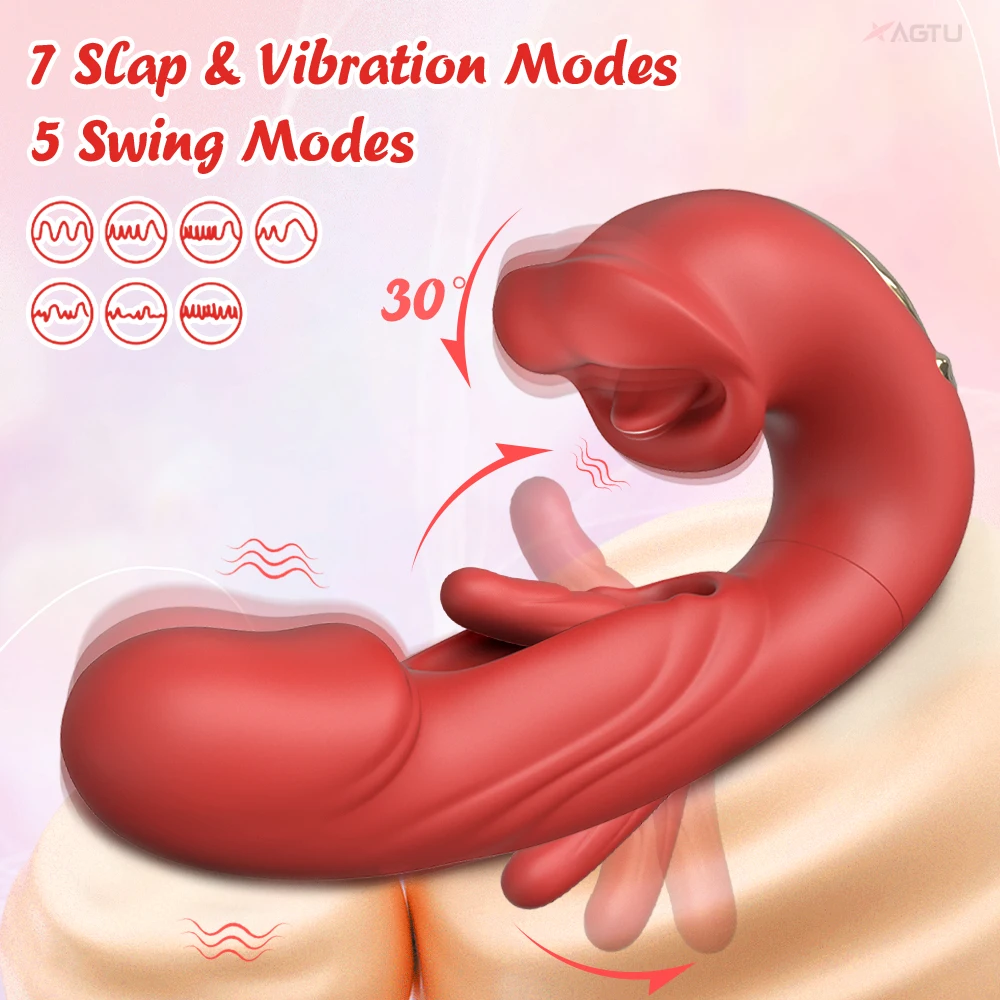Alwup Custom Logo From 50 Pcs Mouth Biting 7 Pendulum Motions Women G Spot Clitoral Vibrators Sex Toys for Women Couple Female