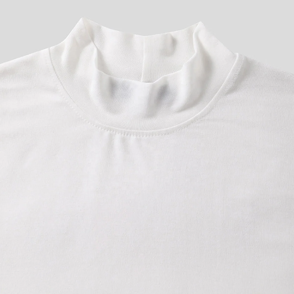 JL0529C Wholesale Mock Neck T Shirt Short Sleeve Tight Fitting T Shirts High Elasticity High Neck T-Shirt for Men