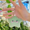 Boucle argentée étoile smiley vert foncé