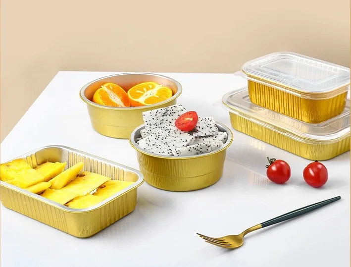 TIA C290 Wrinkle Free Heat Sealed Foil Container Crease Proof Ready Meal Tray Airtight Foil Container for Food Packaging