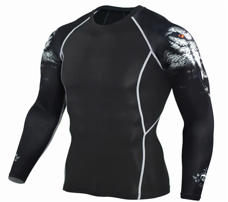 Quick Dry Compression Online T Shirt Printing Men'S Long Sleeve Compression Shirts For Sale What Should I Wear While208_voghion.com