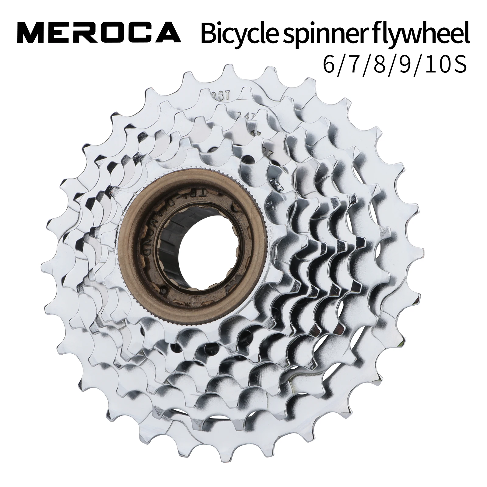 MEROCA MTB Bike Freewheel 6/7/8/9/10 Speed Cassette, Durable Steel