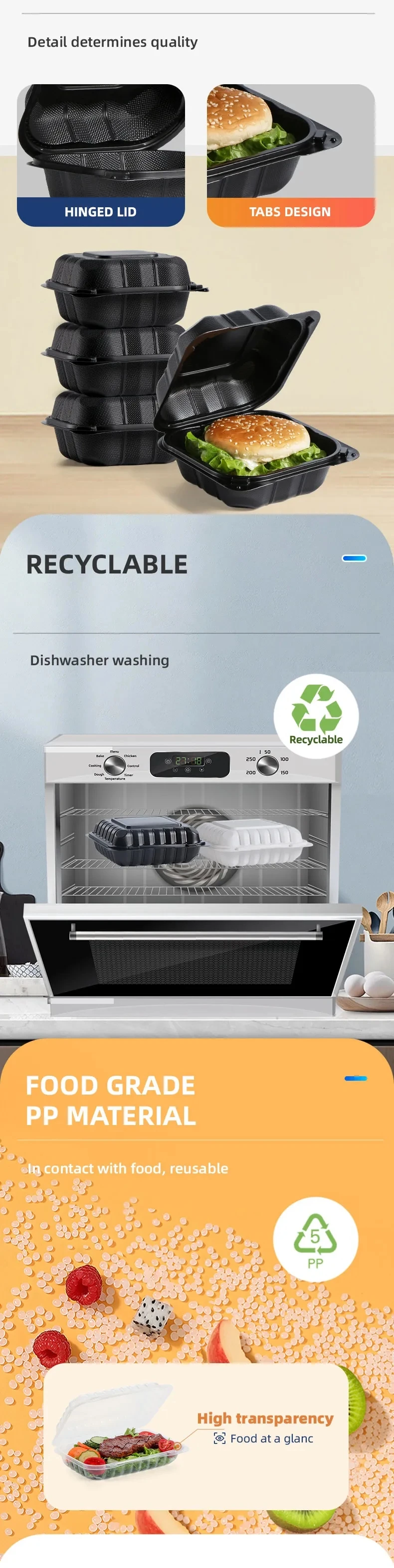 Disposable Plastic Black Food Container Microwave Safe Meal Prep Containers Buy Meal Prep