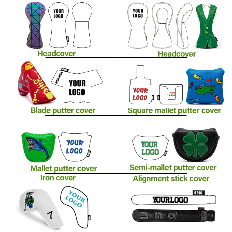 Custom Waterproof PU Leather Golf Driver Headcovers & OEM