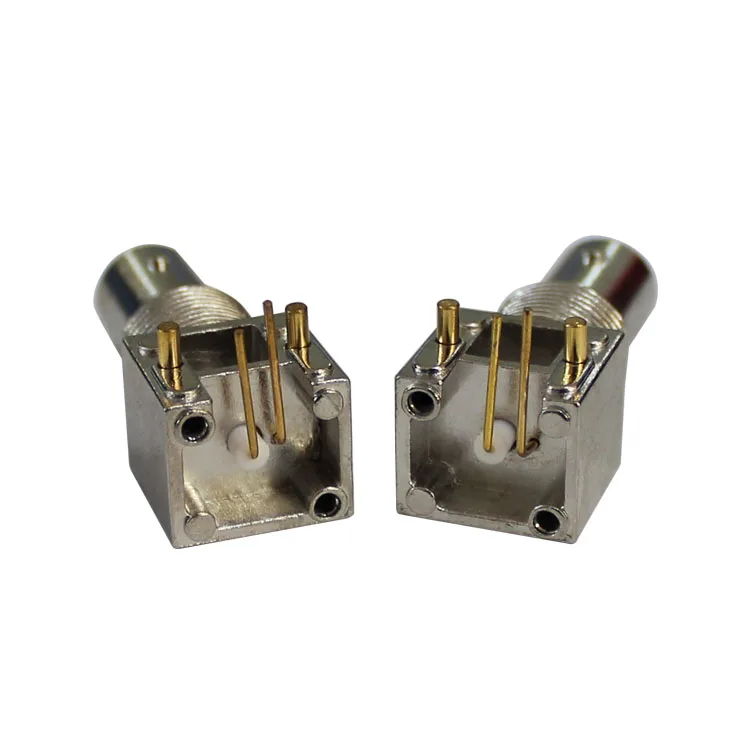 product factory supply bnc kwe rf connector pcb mount bnc female angle connector-3