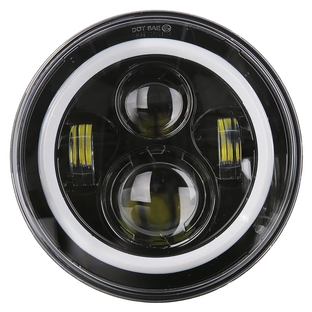 TIYPEOR E-Mark White Waterproof LED Fog Light With White Ring Cree LED With Angel Eye for Car ATV Motorcycle