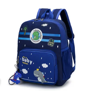 Kindergarten korean wholesale cute little dinosaur print 10 years old backpack bags for boys and girls baby small school bag