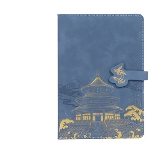 Custom PU Notebook with New Product Buckle Horizontal Line Loose-leaf A5 Size for Office Stationery