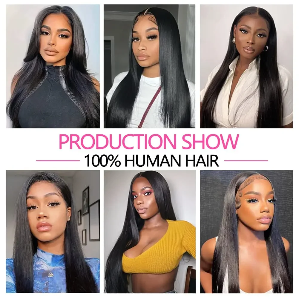 13x4 HD Lace Frontal Closure 14 Inch Straight Human Hair Ear to Ear Pre Plucked 1B Black_voghion.com