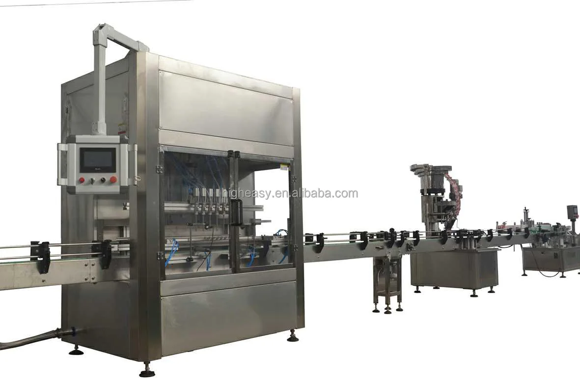 Automatic glass jar filling capping labeling machine