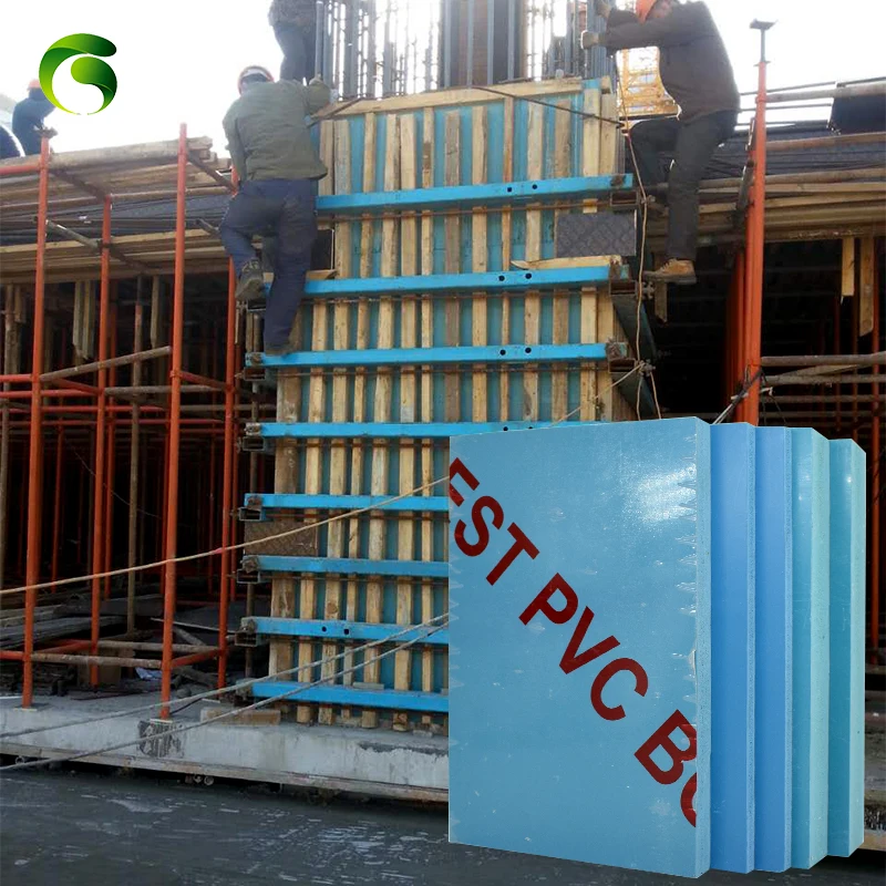 Marc 60+times blue color Lightweight Reusable 11mm 16mm construction pvc slab concrete wall panel Plastic Formwork for Building
