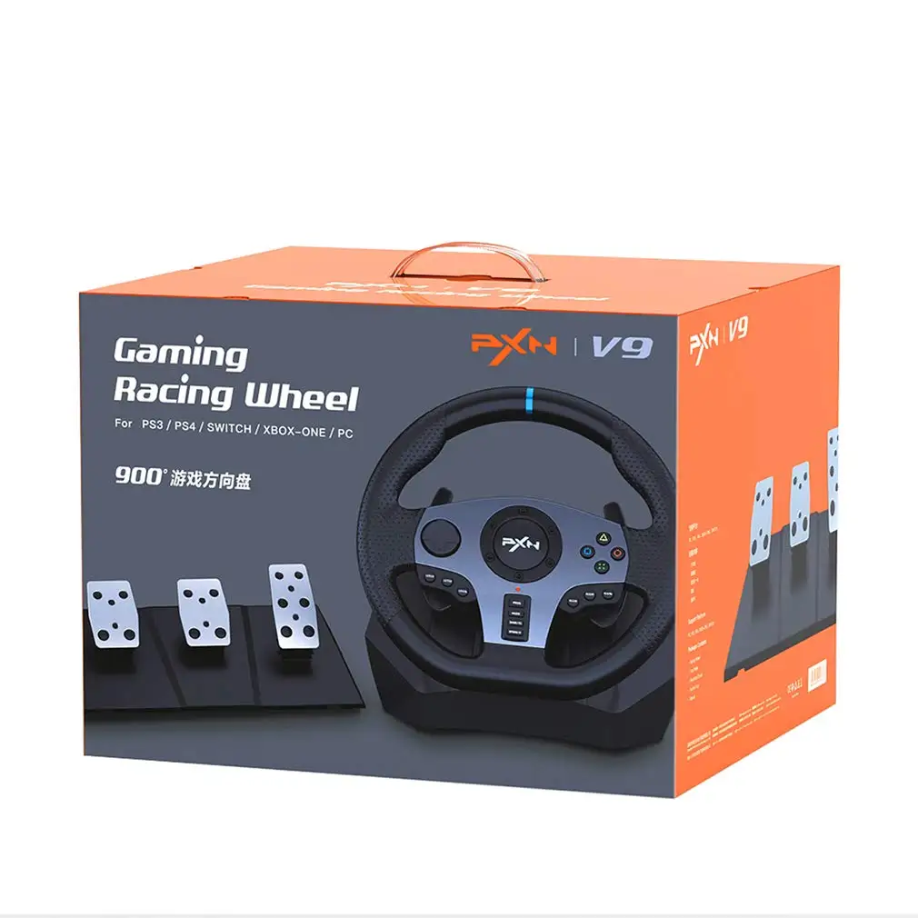Pxn V9 Game Steering Wheel Ps5 Gaming Racing Wheels Dualmotor Feedback