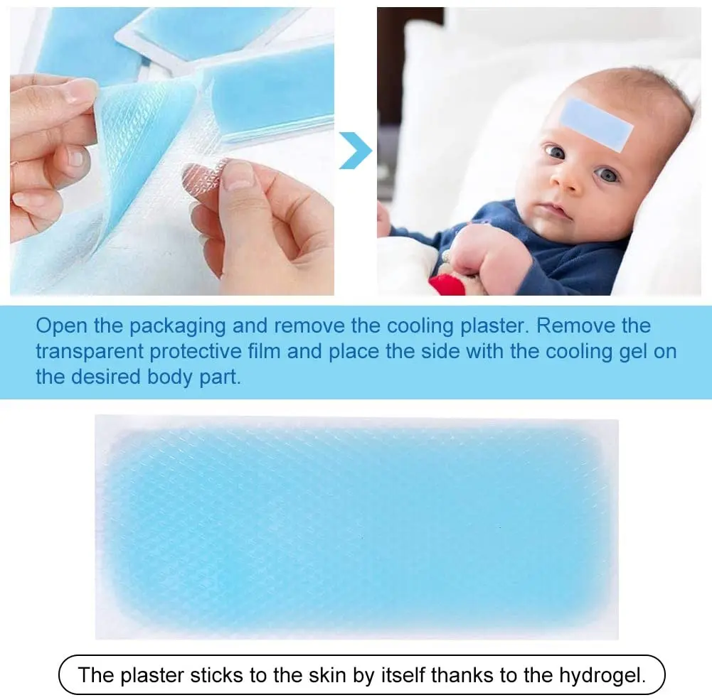 Cooling Patches For Fever Baby Cooling Patches For Fever Down Plaster  Migraine Headache Pads For Kids Cooling Relief Fever Pad - AliExpress