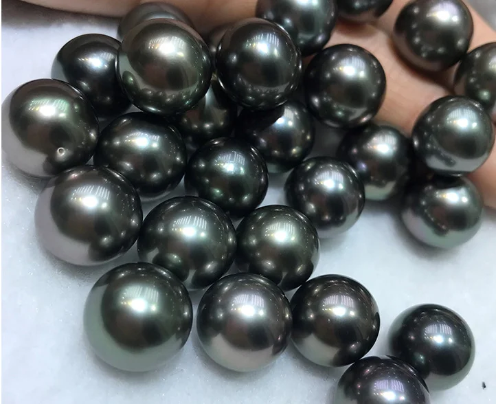 810mm 3a Grade Top Quality Loose Sea Seawater Black Peacock Green