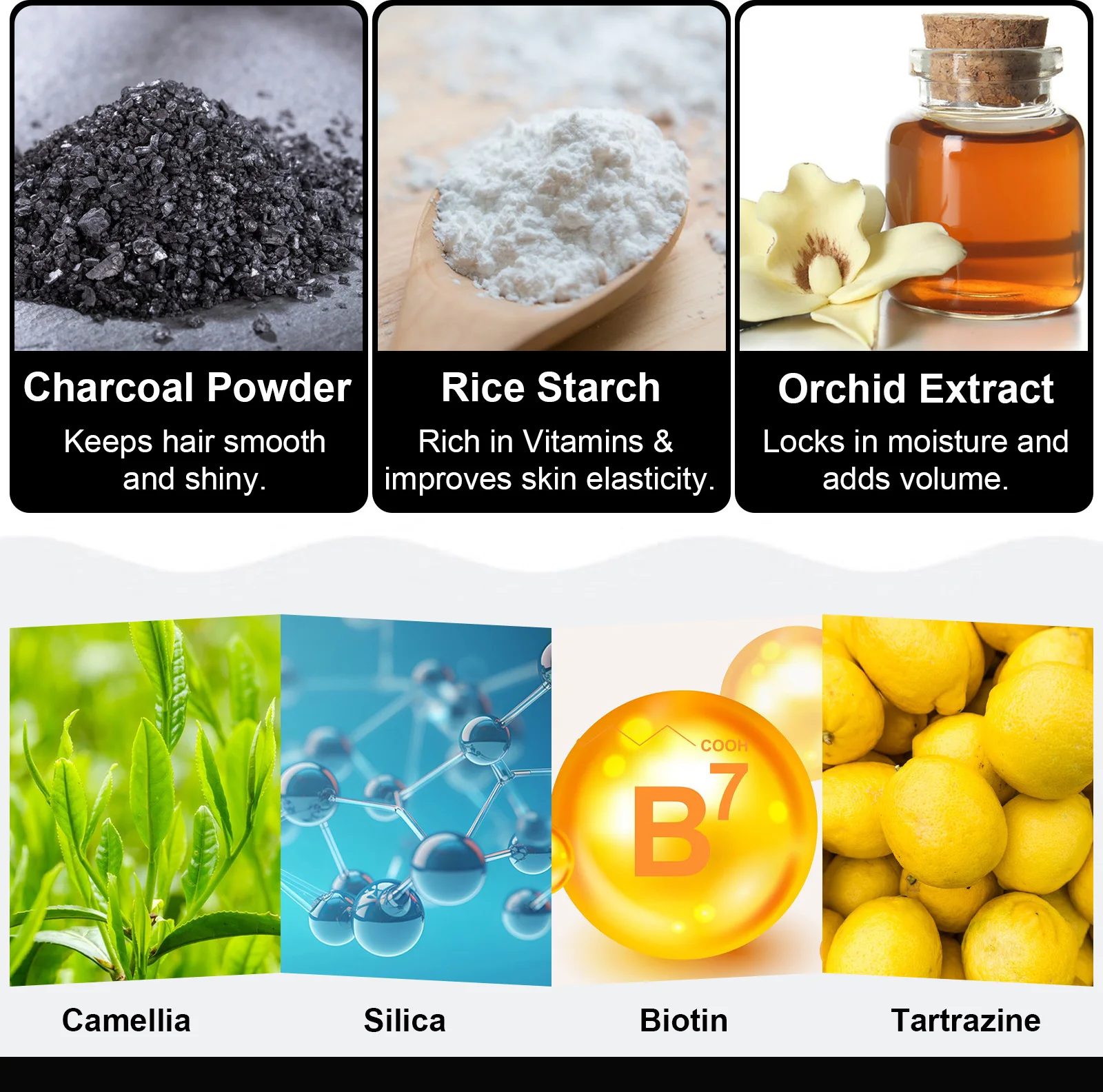 Fall Starch ELAIMEI Rice Starch Biotin Absorbs Oil Prevent Hair Fall Refreshes Deep ...