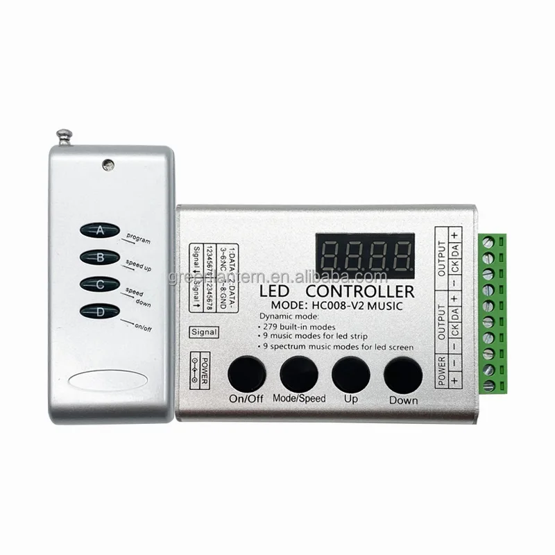 Hc008 V2 Music Led Controller Ws2811 Ucs1903 4keys Rf Remote Control