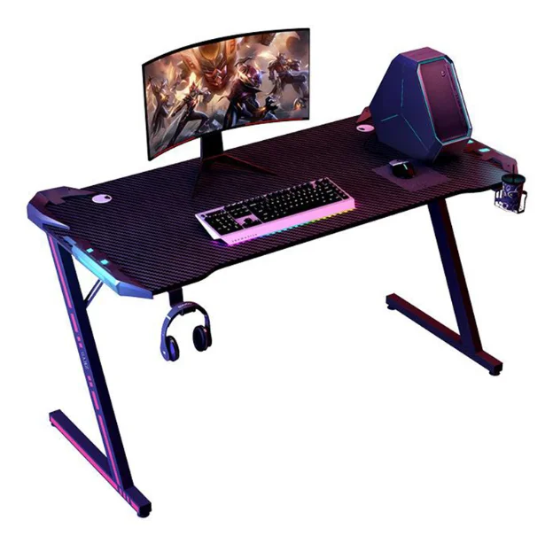 product hot sale gaming desk for gamer gaming table with rgb computer desk with cup holder z sharped gaming tables-9