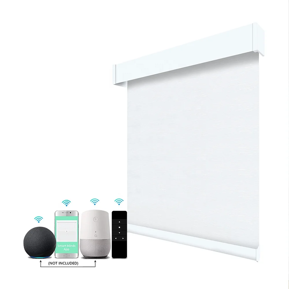 Zigbee Alexa Tuya Wifi Automatic App Smart Privacy Blackout Electronic Wireless Window Motorized Roller Blinds Made in China