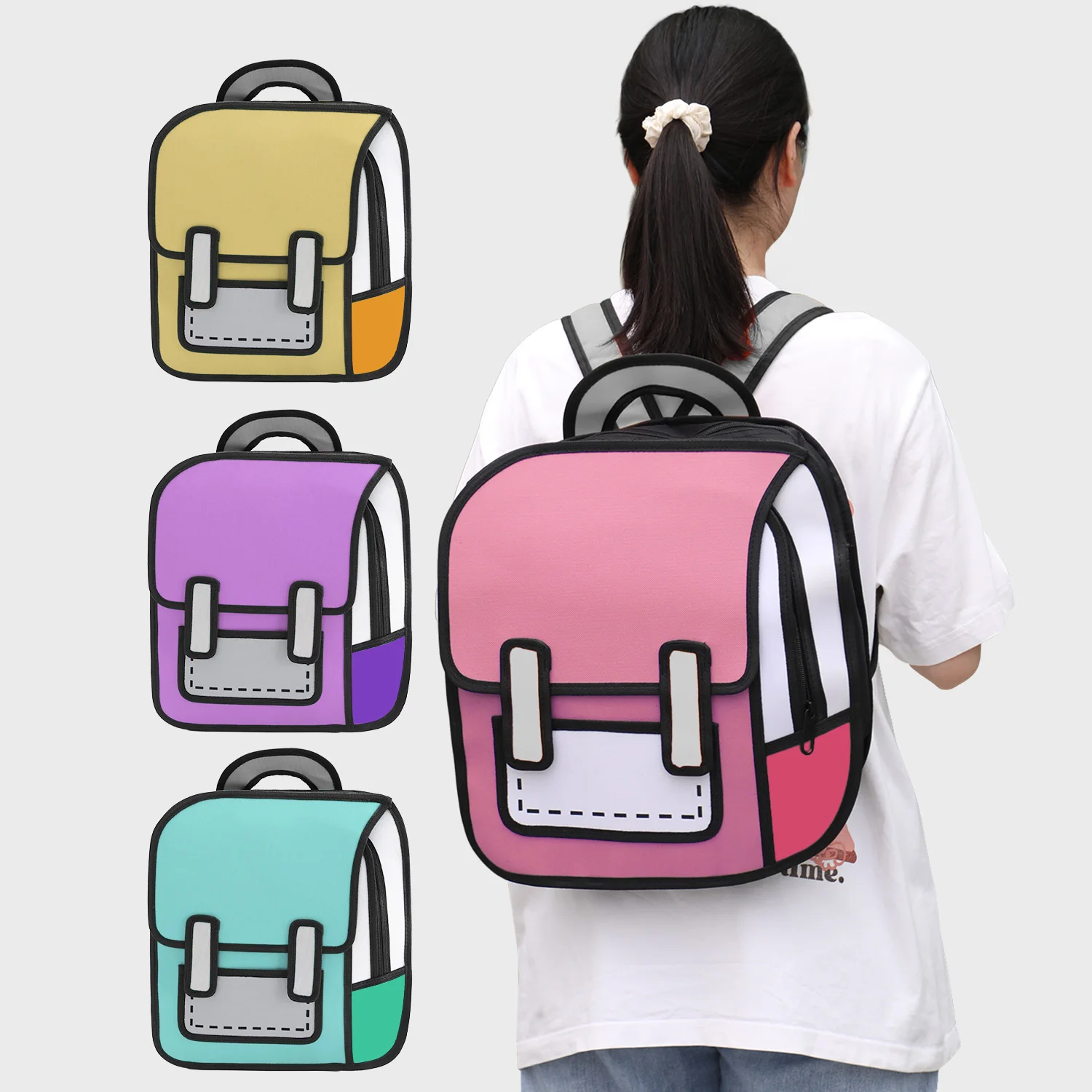 Shop Our Hot Selling Fashion 2D 3D Cartoon Baby Children Backpacks