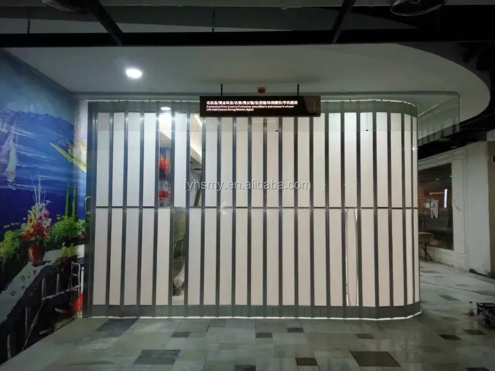 Solid Transparent Panel Polycarbonate Manual Sliding Interior Folding Door