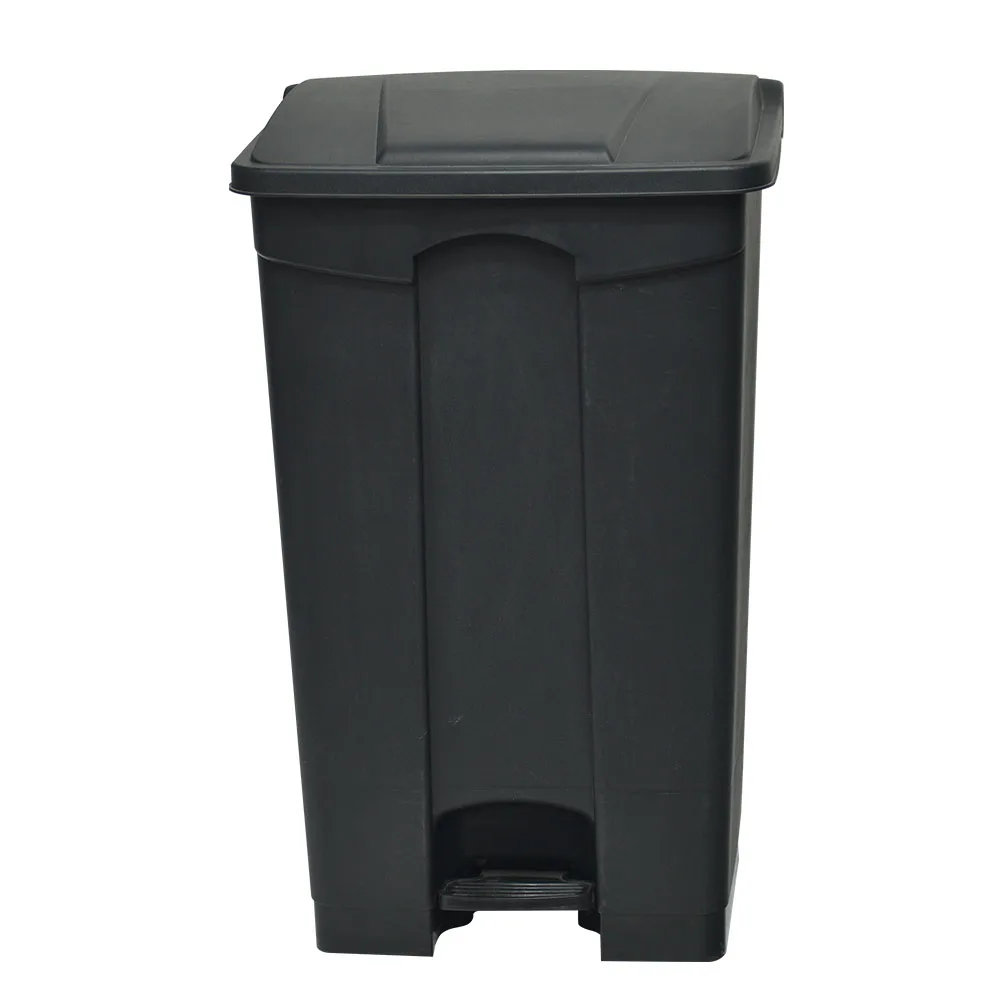 Bulk Plastic Trash Cans 13 Gallon Sanitary Kitchen Black Foot Pedal