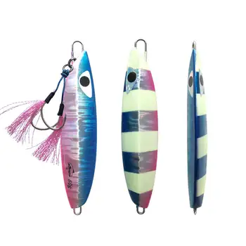 CHEERY Metal Jig Artificial Hard Bait Wholesale Glow-in-the-Dark Falling Slow-Rolling Lead Fish Bare Plate No Hooks 100g-400g – Metal Jig – view 3