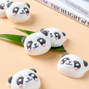 Cartoon Cat Head Marshmallow Individually Packaged Fruity Flavored Coffee Drink Companion for Cake Decoration Panda Head Candy