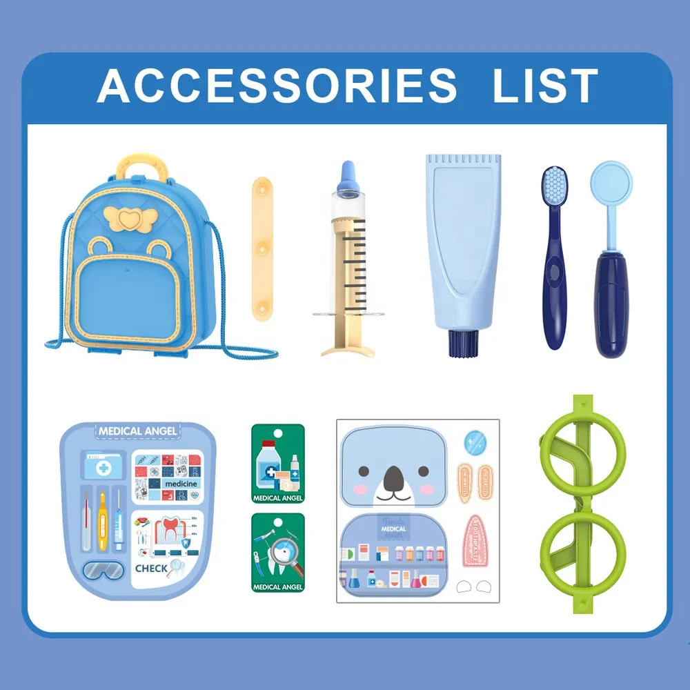Оптовая продажа, докторская игрушка, игровой набор, Медицинский Рюкзак, имитация доктора, игровой домик, игрушки
